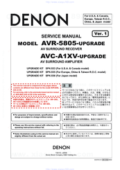 Denon AVC-A1XV-UPGRADE Service Manual
