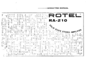 Rotel RA-210 Operating Manual