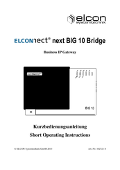 Elcon next BIG 10 Short Operating Instructions