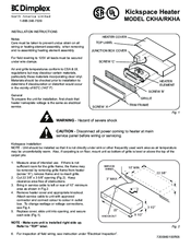 Dimplex CKHA Series Installation Instructions