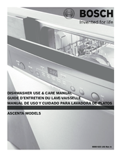 Bosch ASCENTA SHX3AR5xUC Use & Care Manual