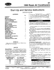 Carrier 51GYA315301 Start-Up/Service Instructions