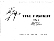 Fisher 800-B Operating Instructions And Warranty