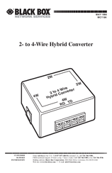 Black Box 2- to 4-Wire Hybrid Converter Installation Manual