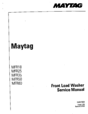 Maytag MFR50 Service Manual