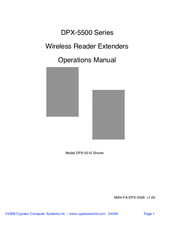 Cypress DPX-5500 Series Operation Manual