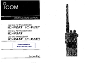 Icom IC-P4ET Instruction Manual