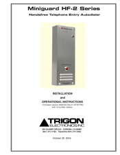 Trigon Electronics Miniguard HF-2 Series Installation And Operational Instructions