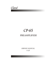 Classe Audio CP-65 Service Manual