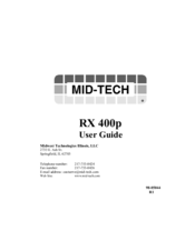 Mid-tech RX 400p User Manual