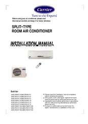 Carrier 38KCR018713G Installation Manual