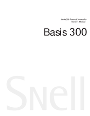 Snell Premier Basis 300 Owner's Manual