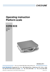 KERN ECE 10K10 Operating	 Instruction