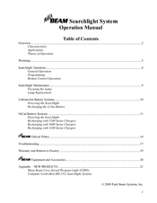 Peak Beam Systems Maxa Beam 400 series Operation Manual