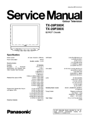 Panasonic TX-29P300K Service Manual