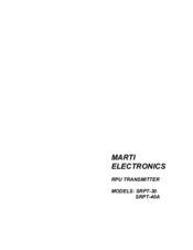 Marti Electronics SRPT-40A User Manual