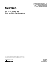 Amana 22 Cu. Ft Service Manual