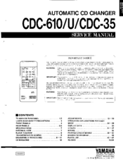 Yamaha CDC-610 Service Manual