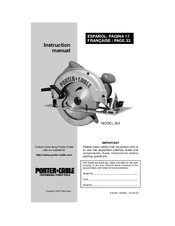 Porter-Cable 323 Instruction Manual