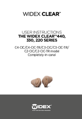 Widex CLEAR C3-CIC-TR User Instructions