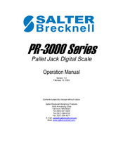 Salter Brecknell PR-3000 Series Operation Manual