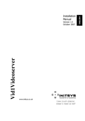 Initsys Vid1VideoServer Installation Manual