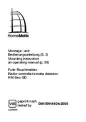 HomeMatic HM-Sec-SD Mounting Instruction And Operating Manual