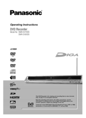 Panasonic Diga DMR-EX75EB Operating Instructions Manual