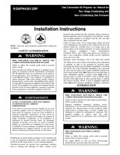 HVAC Partners KGAPN43012SP Installation Instructions Manual