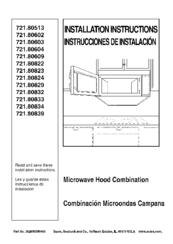 Sears 721.80822 Installation Instructions Manual