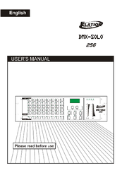Elation DMX-SOLO 256 User Manual