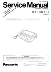 Panasonic KX-F580BR Service Manual