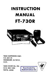 Yaesu FT-730R Instruction Manual