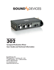 Sound Devices 302 User Manual And Technical Information