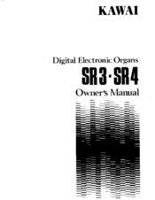 Kawai SR3 Owner's Manual