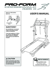 Pro-Form Crosswalk 425 X User Manual