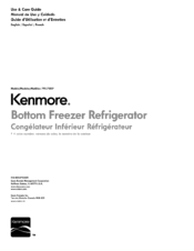 Kenmore 795.7203 Series Use And Care Manual