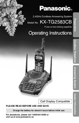 Panasonic KX-TG2583CB Operating Instructions Manual
