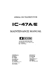 Icom IC-47A Maintenance Manual