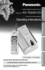 Panasonic KX-TG2551CS Operating Instructions Manual