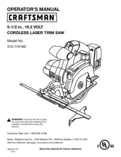 Craftsman 315.115160 Operator's Manual