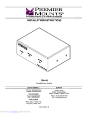 Premier Mounts CPA-50 Installation Instructions Manual