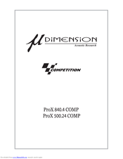 µ-Dimension ProX 500.24 COMP Manual