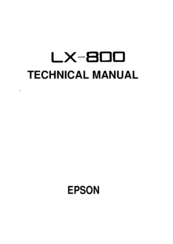 Epson LX-HOO Technical Manual