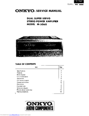 Onkyo M-5060 Service Manual