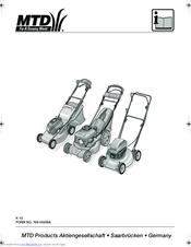 MTD C Operating Instructions Manual