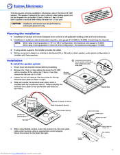 Extron electronics SF 228T Setup Manual