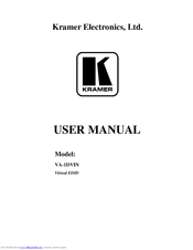 Kramer VA-1DVIN User Manual