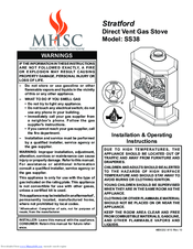 MHSC Stratford SS38 Installation & Operating Instructions Manual
