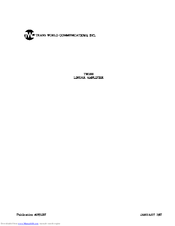 TWC TW1000 Manual